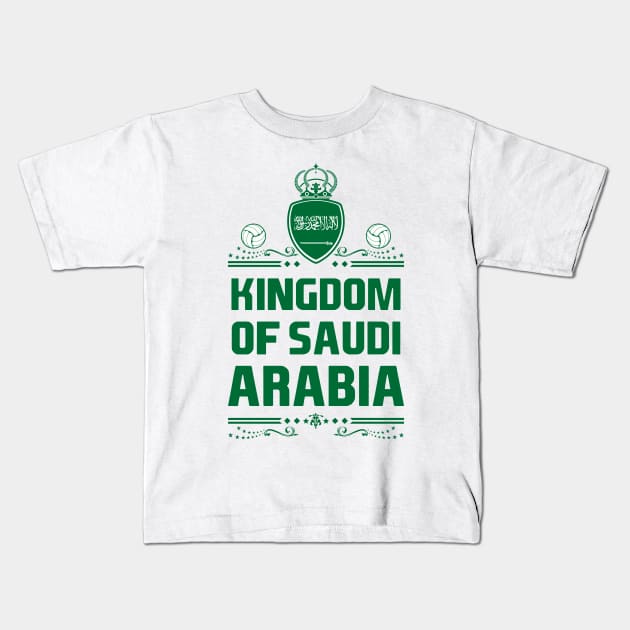 SAUDI ARABIA FOOTBALL SPORT Kids T-Shirt by VISUALUV